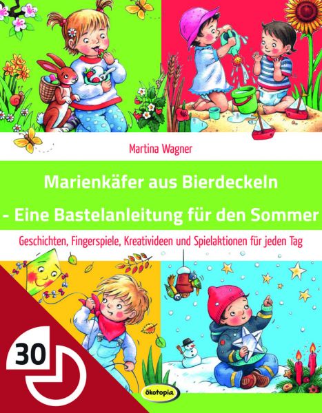 Marienkäfer aus Bierdeckeln - Eine Bastelanleitung für den Sommer